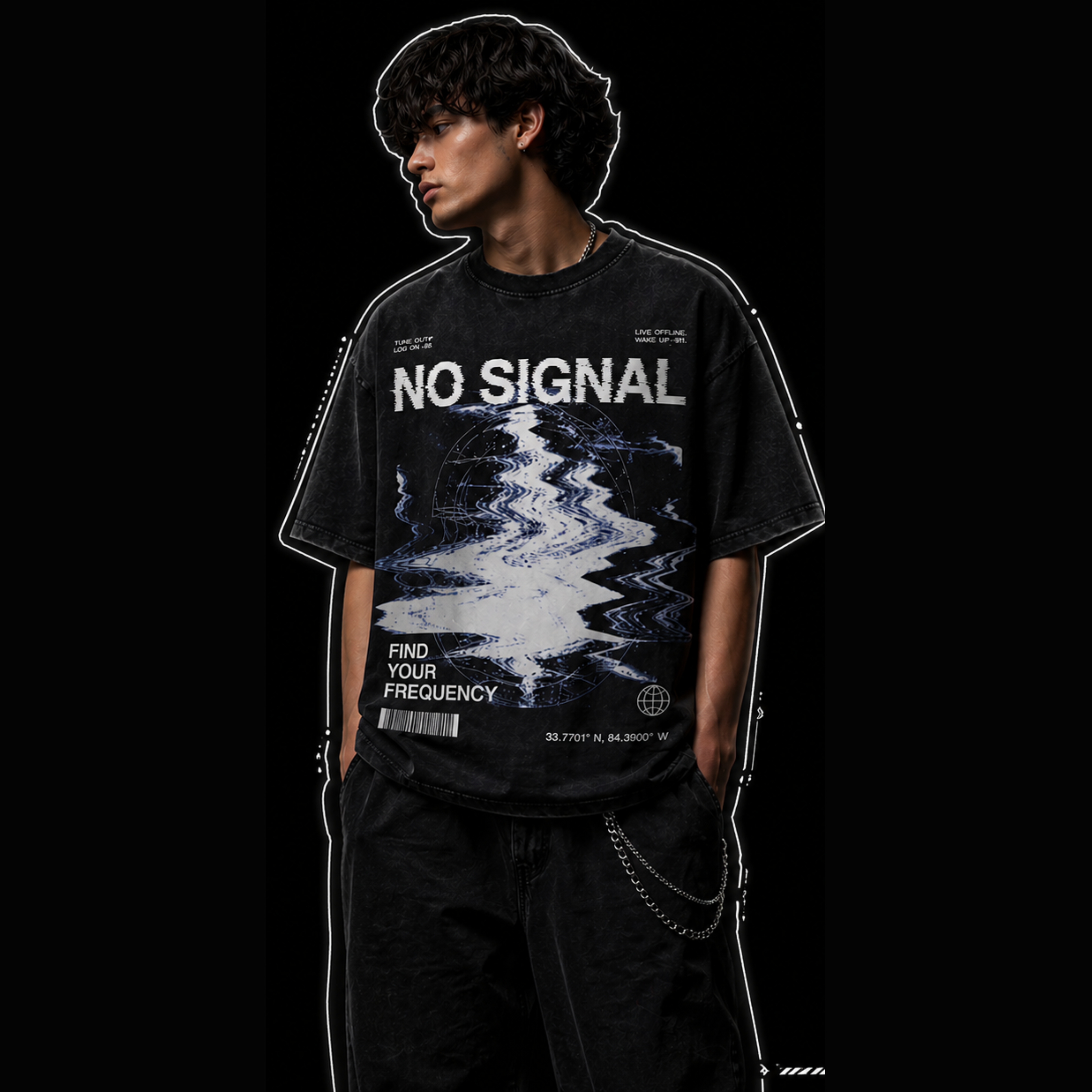 NO SIGNAL FOUND OVERSIZED TEE