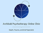 Logo of Archibald Online Psychotherapy Clinic, featuring a modern design with calming colors and a professional appearance.