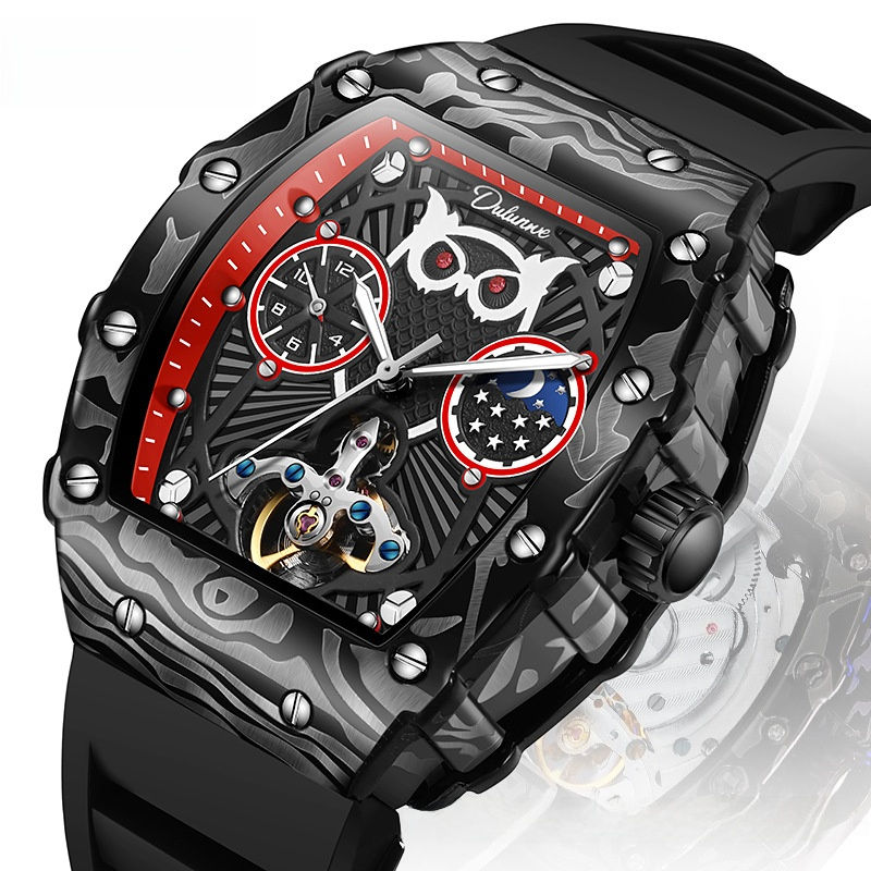 Men’s Barrel Dial Mechanical Watch