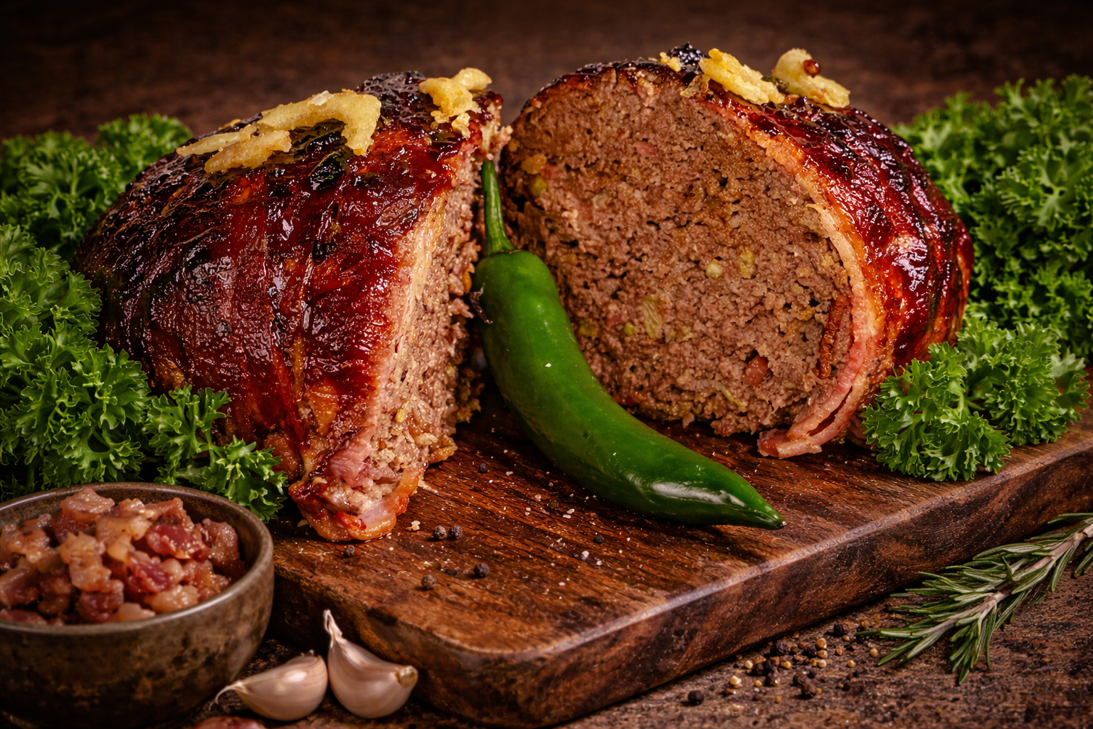 Bacon-Wrapped Barrelhouse Meatloaf (Red Wine Infused Meatloaf Recipe)