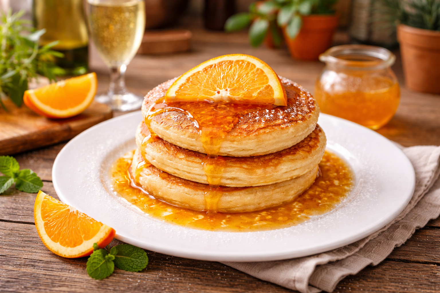 Mimosa Pancakes (Prosecco Orange Pancake Recipe)