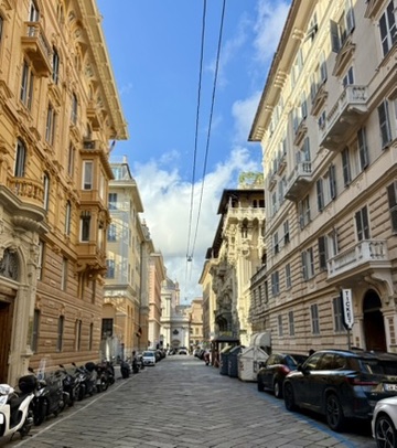 One of the many beach clubs near Genoa
