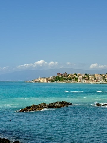 One of the many beach clubs near Genoa