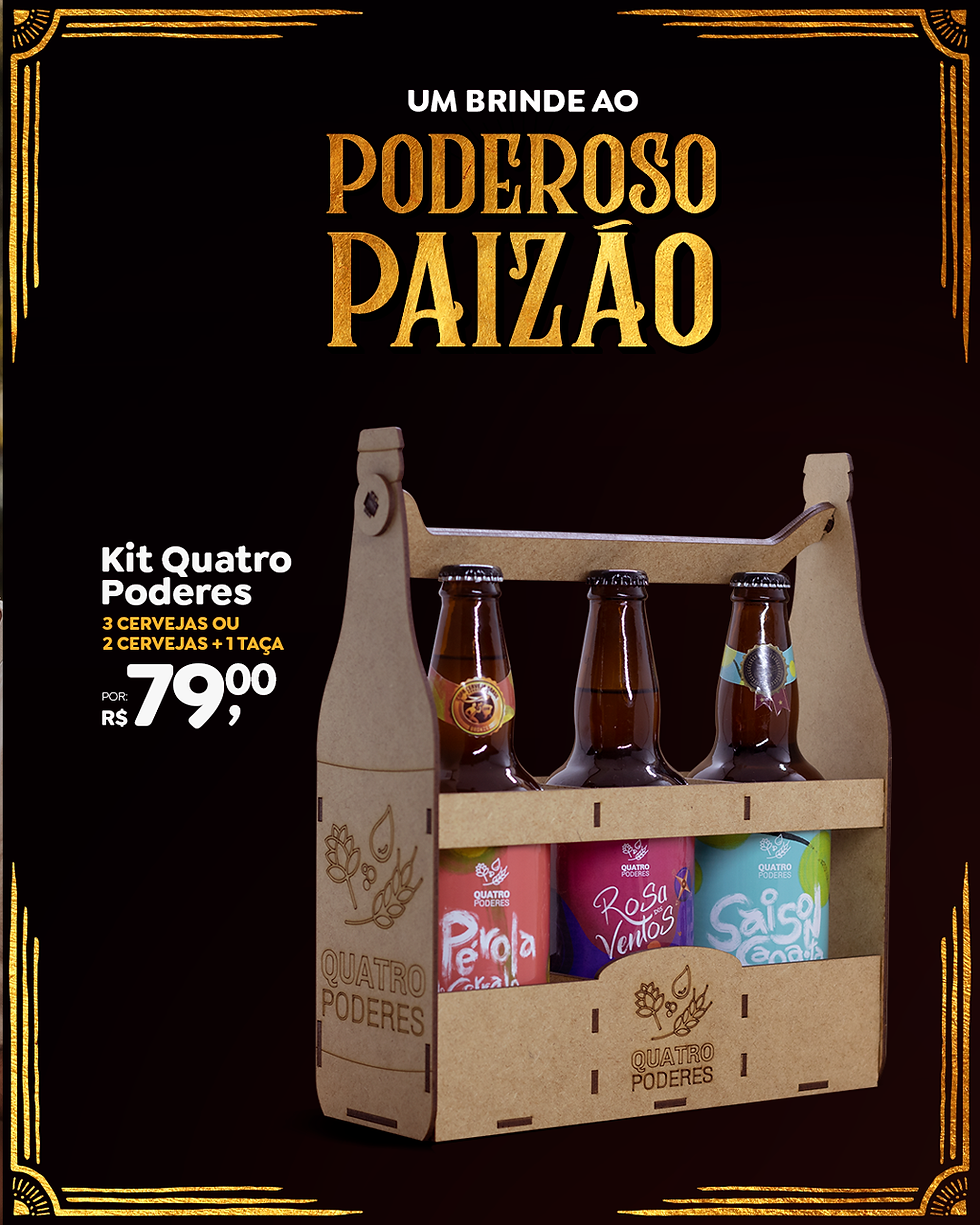 Kit 3 Cervejas/Taça no Engradado