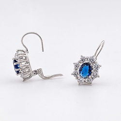 Orecchini Gioielli Sanetti zirconi bianchi zaffiro ORGS10ZB
