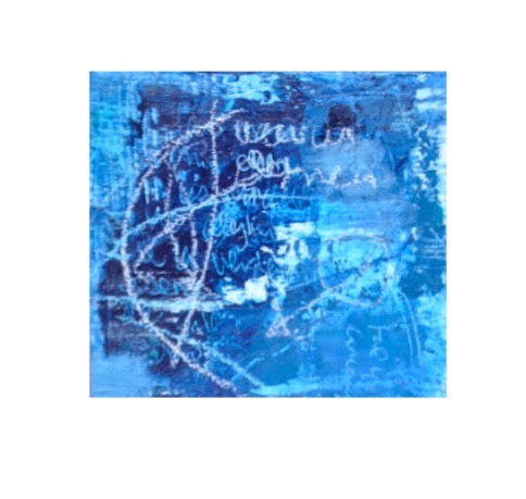 blue abstract cube
