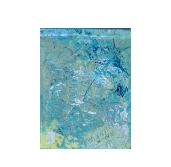 blue-green abstract cube