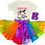 Thumbnail: Cow Tutu Party Dress color Rainbow Tutu Outfit Birthday