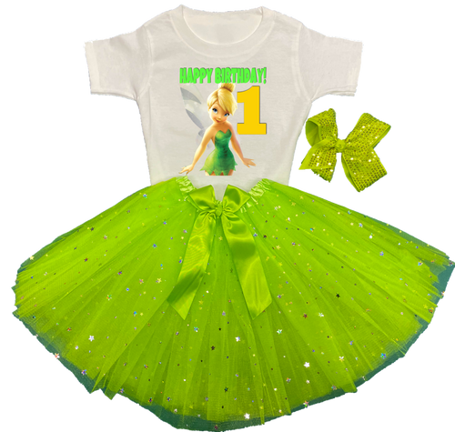 open lace back dress Tinkerbell Dress XL (7-9 Yrs) main image 1