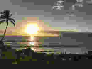 Sunset beach views