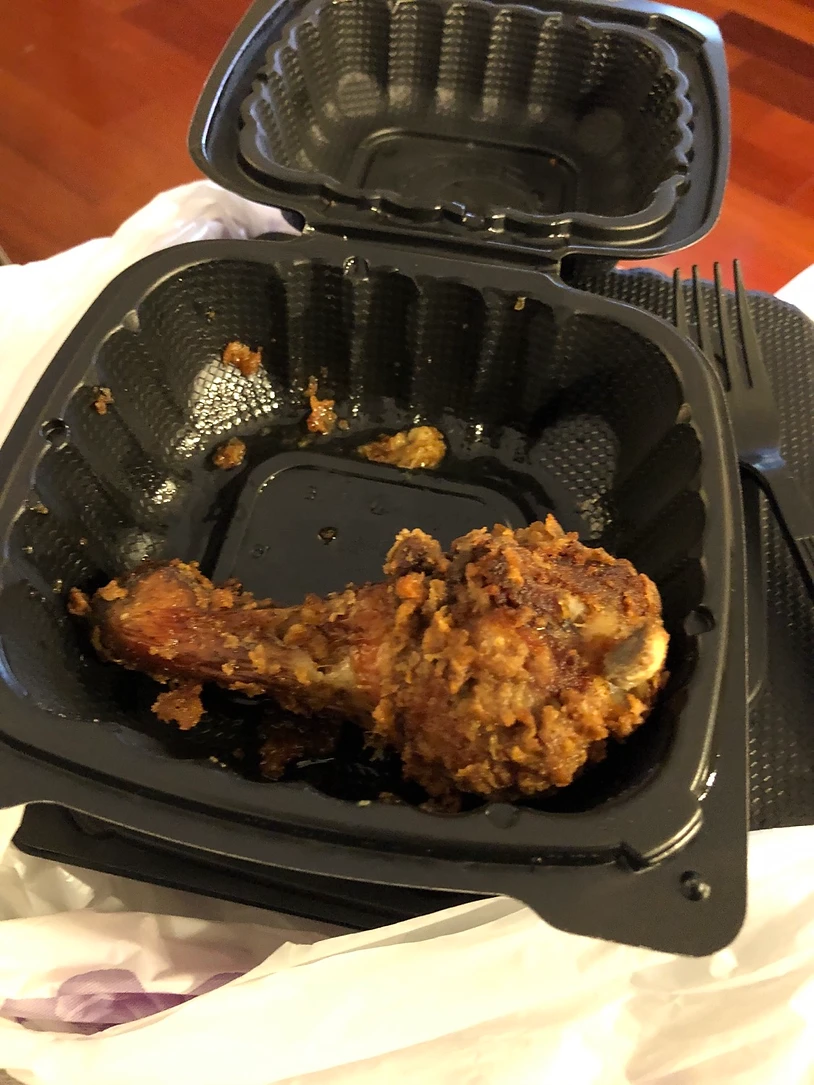 Fried Jerk Chicken from Jerk House Caribbean Restaurant Harlem