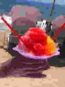The famous Hawaiian shaved ice, much more delicious than a snow cone
