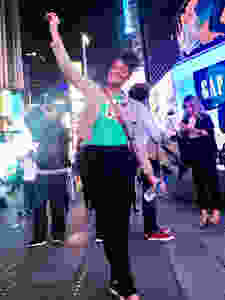 Me in the middle of Times Square in New York City