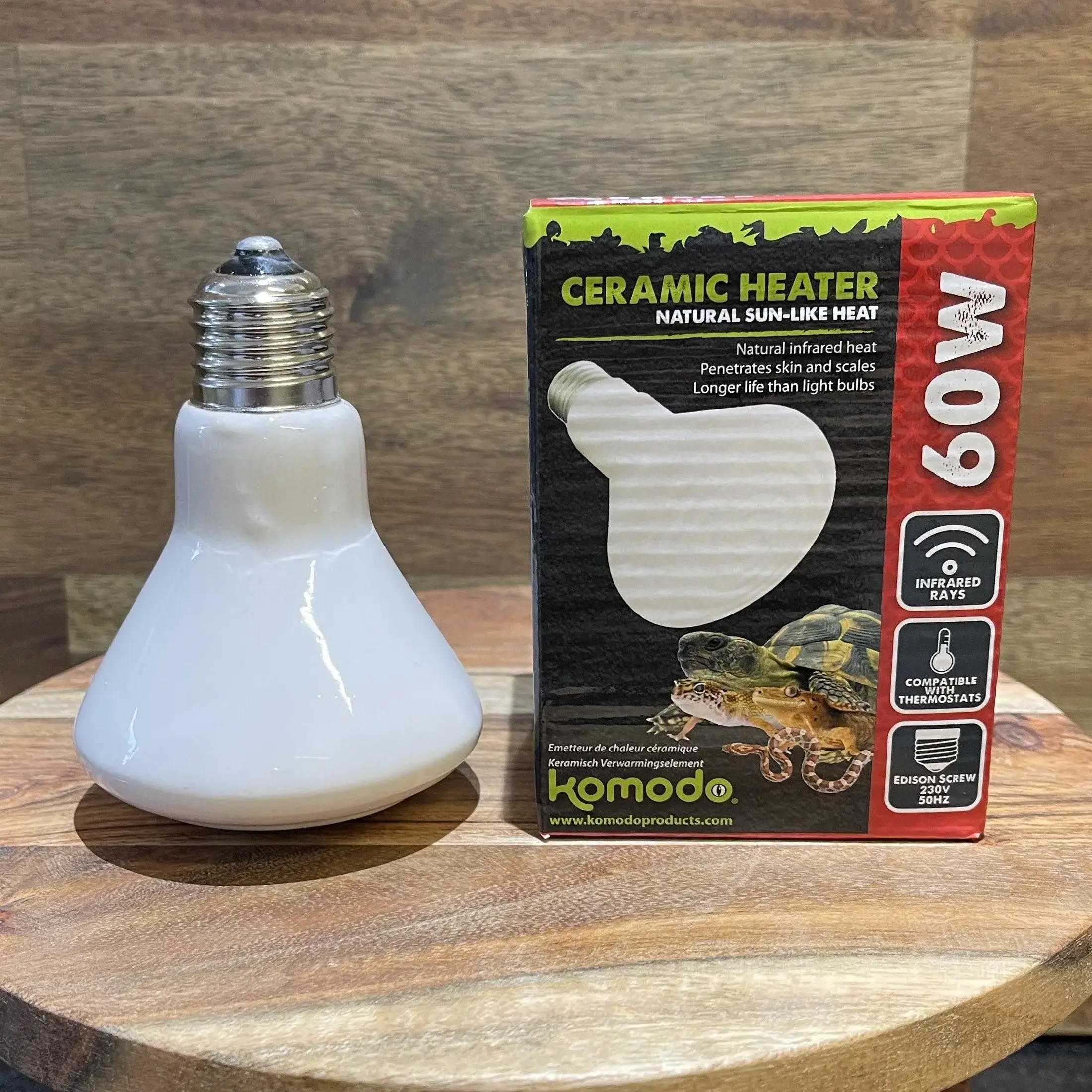 Komodo Ceramic Heat Emitter White 60W