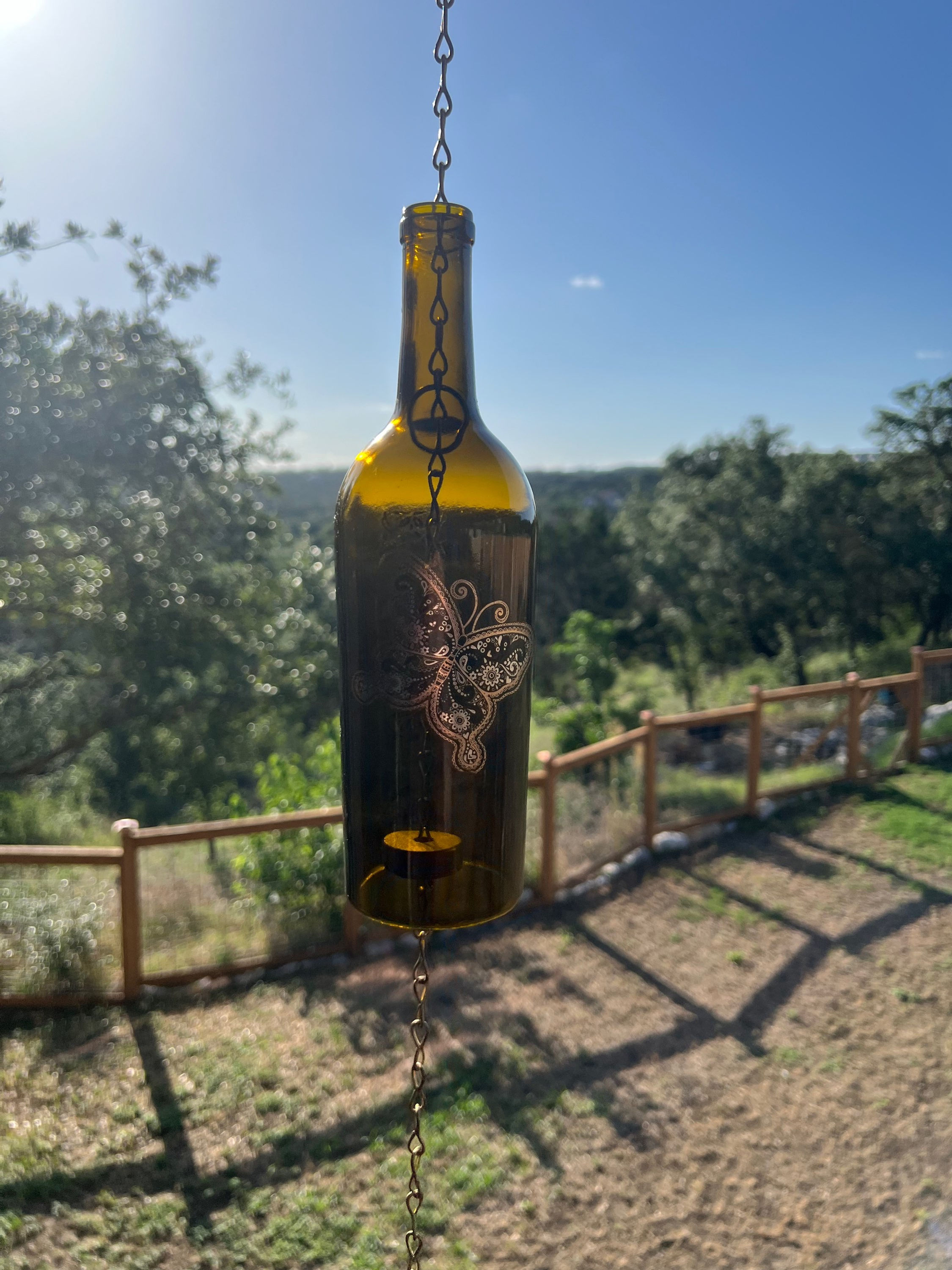 Butterfly Wine Windchime