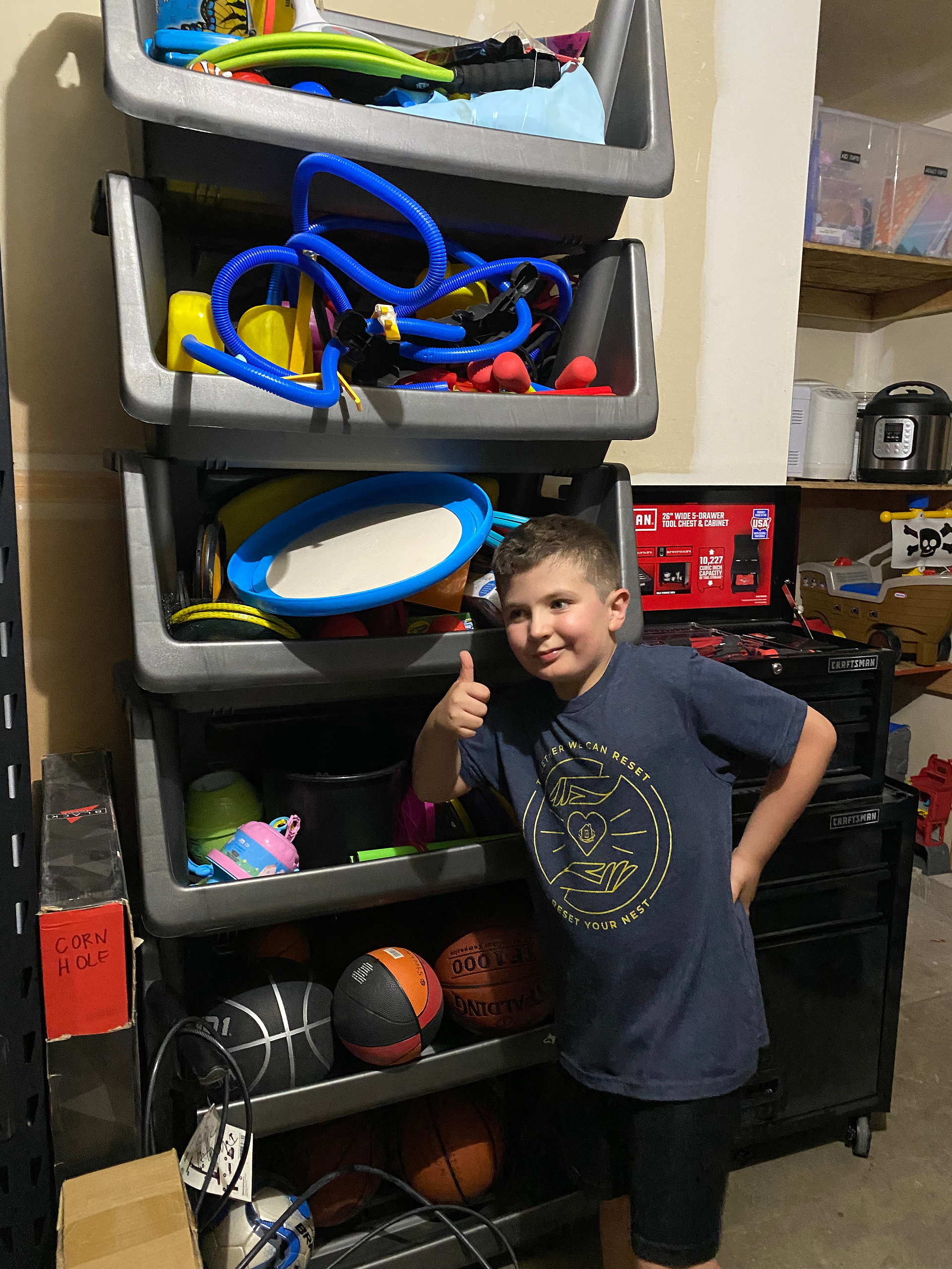 Community Service Project Reset Your Nest Professional Organizers Peterson Family Garage Organization