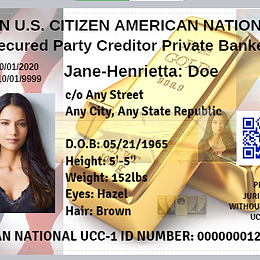 Secured Party Creditor Private Banker GLOBAL ID