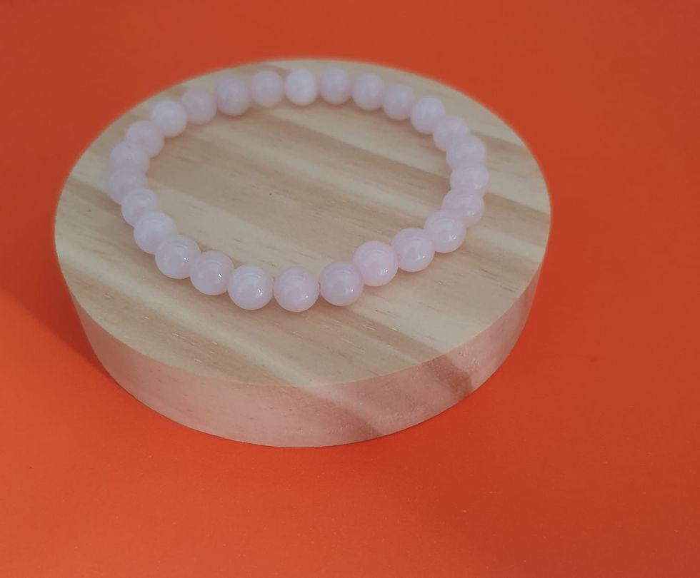 Miniatura: Pulseira de Pedra Natural Quartzo Rosa