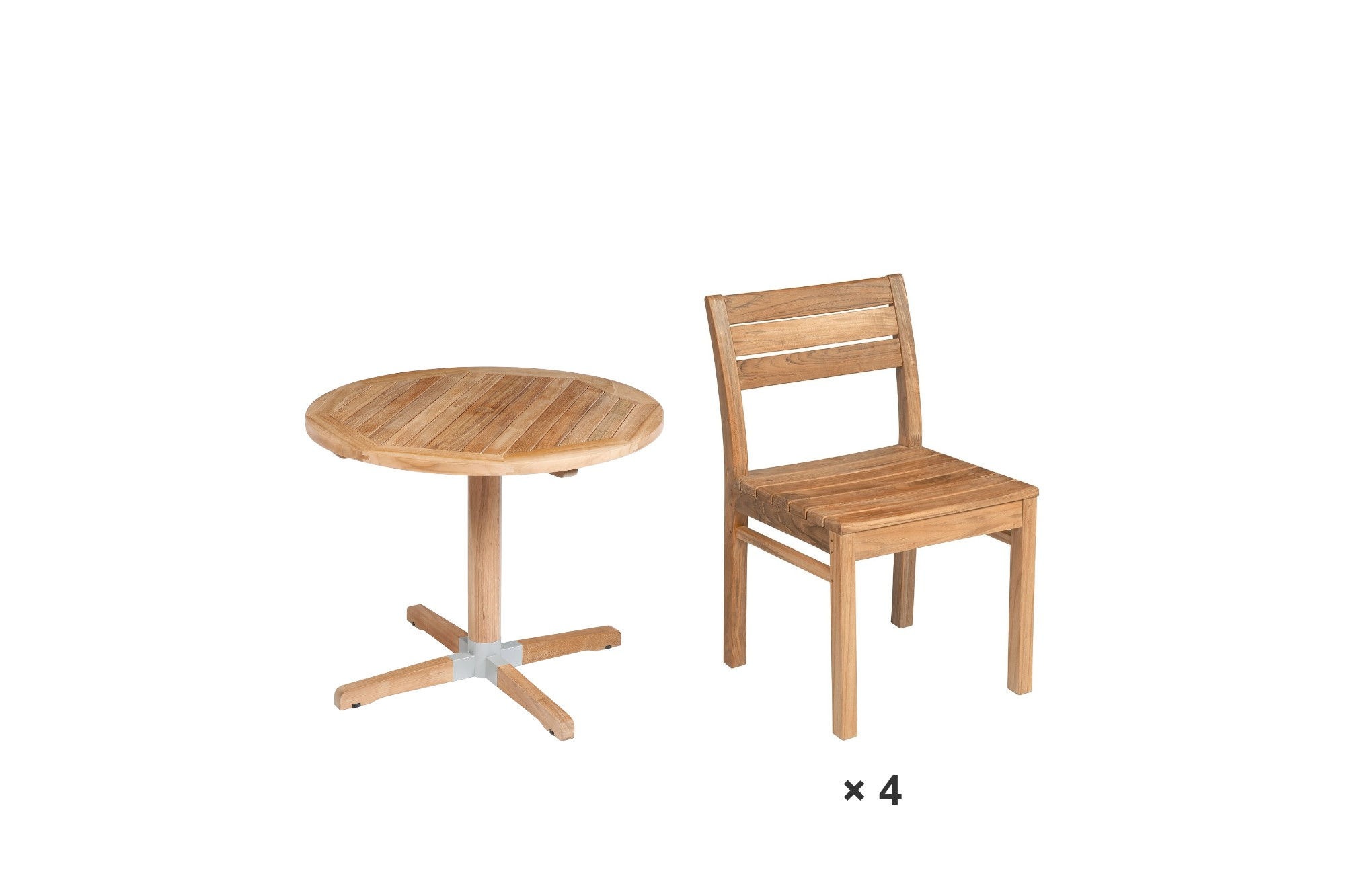 Barlow Tyrie Bermuda 4 Seater Teak Garden Dining Set – 90 Ø