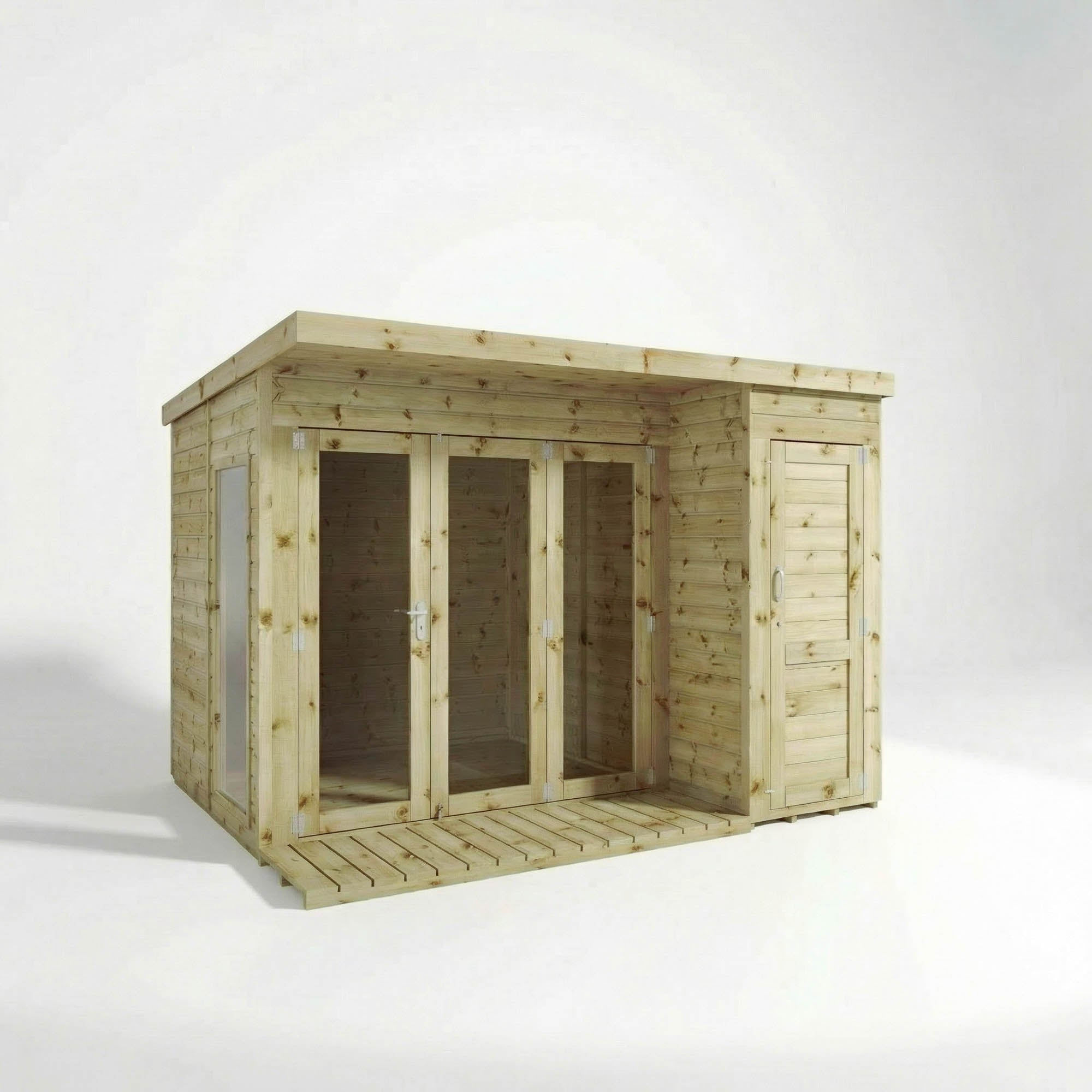 Mercia Premium Contemporary Summerhouse with Side Shed – 10 x 8ft