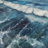 Seascape, based on my own photo reference taken in Son Serra de Marina. Painted with Schmincke pigments on Hahnemuhle fine grain paper.
