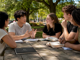 Young church leaders gathered in discussion
