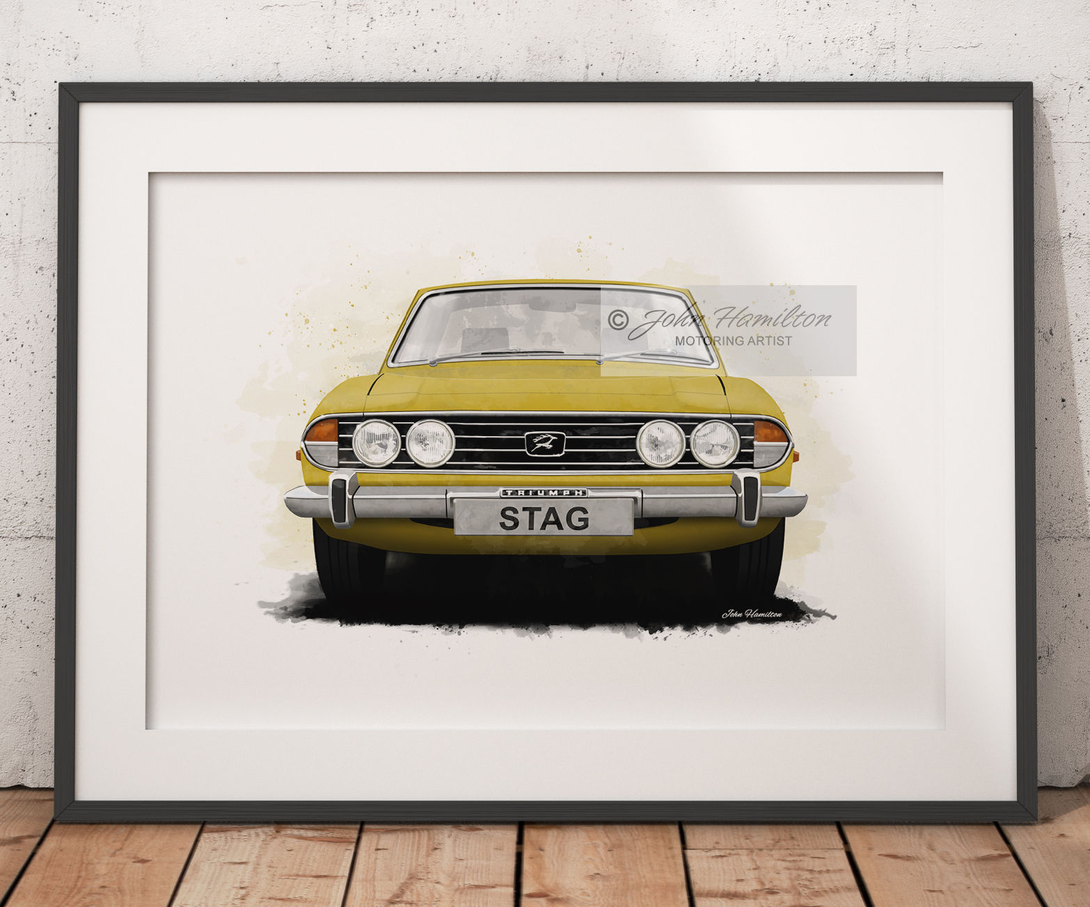 Triumph Stag illustration Art Print