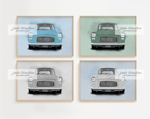 Ford Popular 100E Abstract Art Print John Hamilton MA