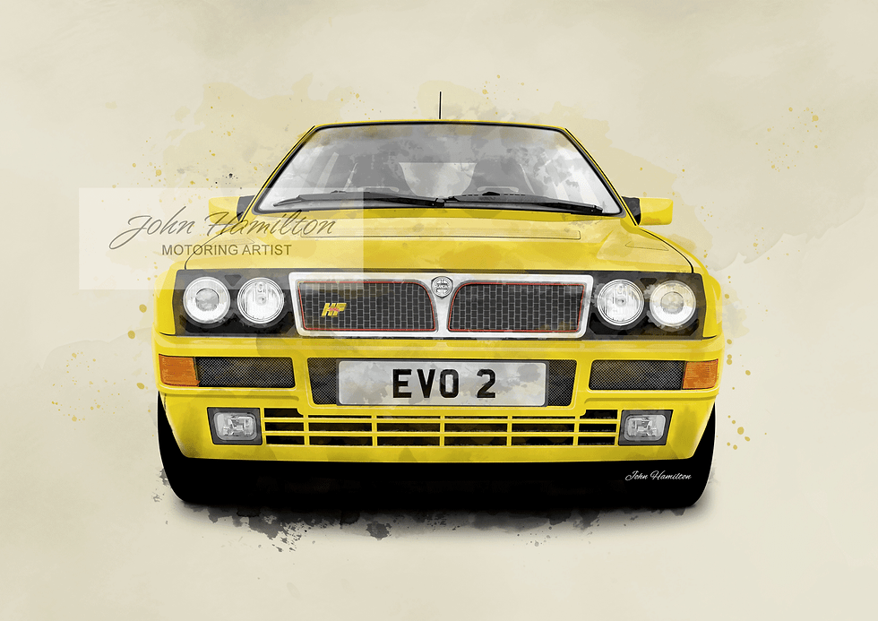 Thumbnail: Lancia Delta Integrale Evo 2 Red Abstract Print