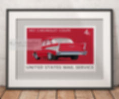 1957 Chevrolet Stamp Art Print
