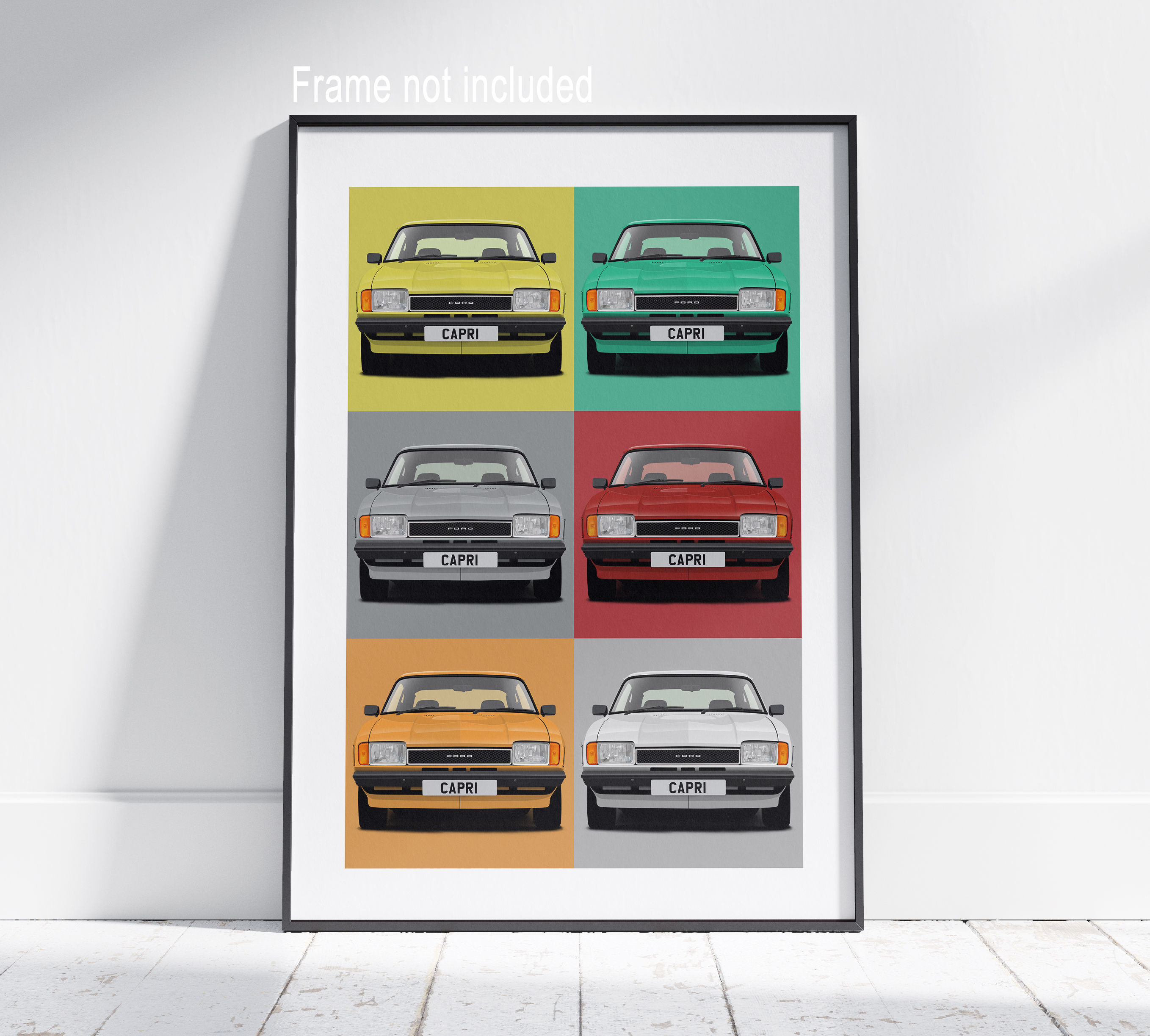 Ford Capri Mk2 S colour collection illustration