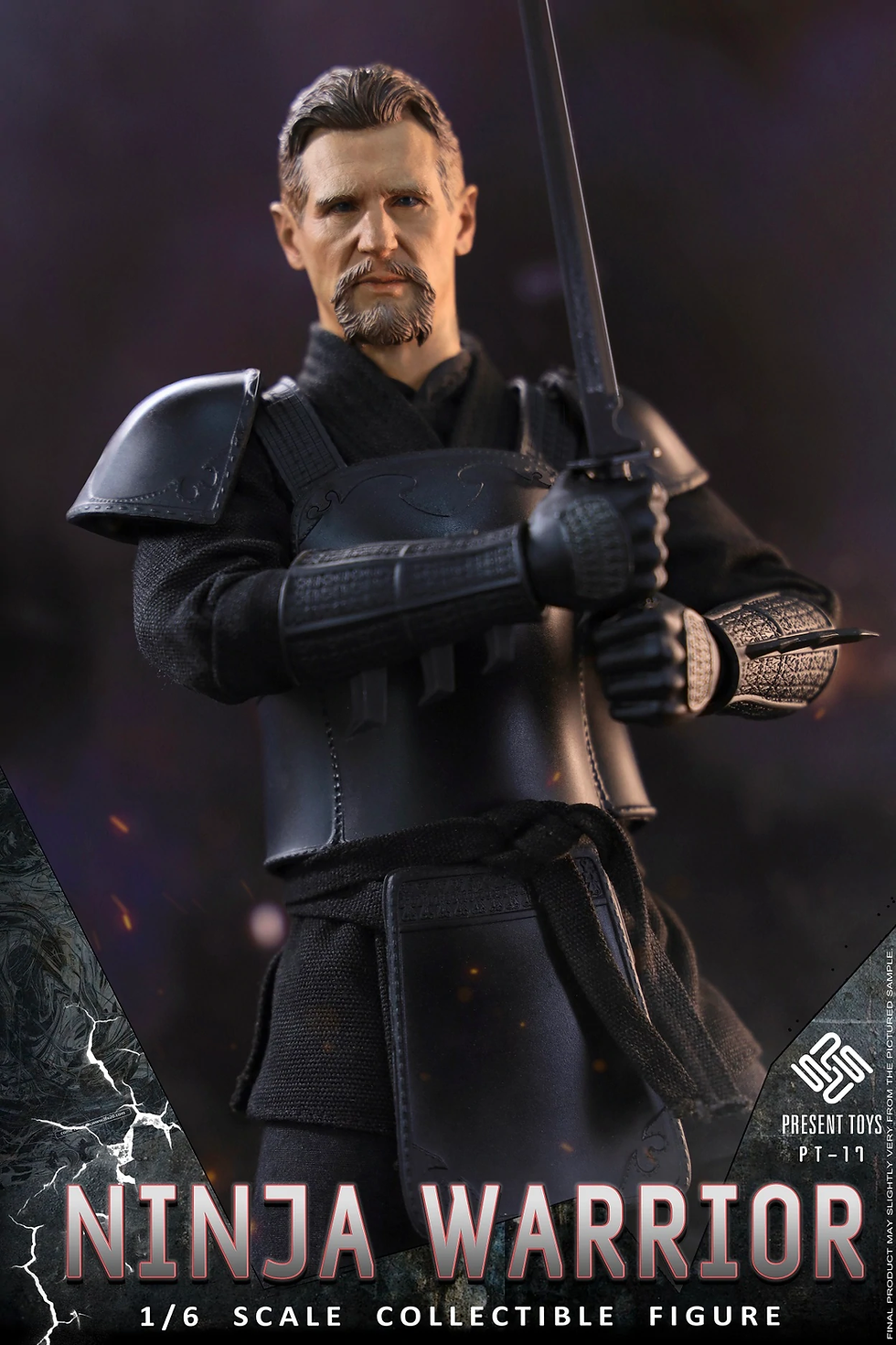 Thumbnail: PRESENT TOYS NINJA WARRIOR 1/6 FIGURE SET BATMAN BEGINS BRUCE WAYNE RA'S AL GHUL