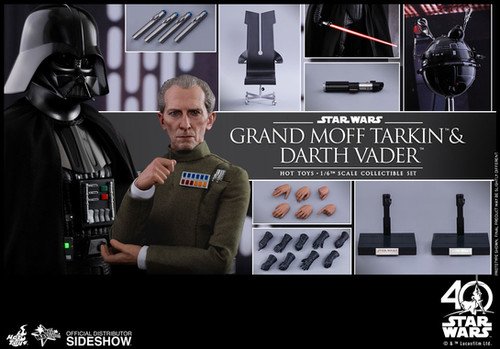 HOT TOYS STAR WARS A NEW HOPE GRAND MOFF TARKIN AND DARTH VADER