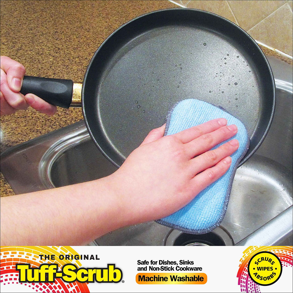 Thumbnail: TUFF-SCRUB ORIGINAL PROFESSIONAL MICROFIBER SCRUB-N-WIPE PADS, 6-PACK LARGE SIZE