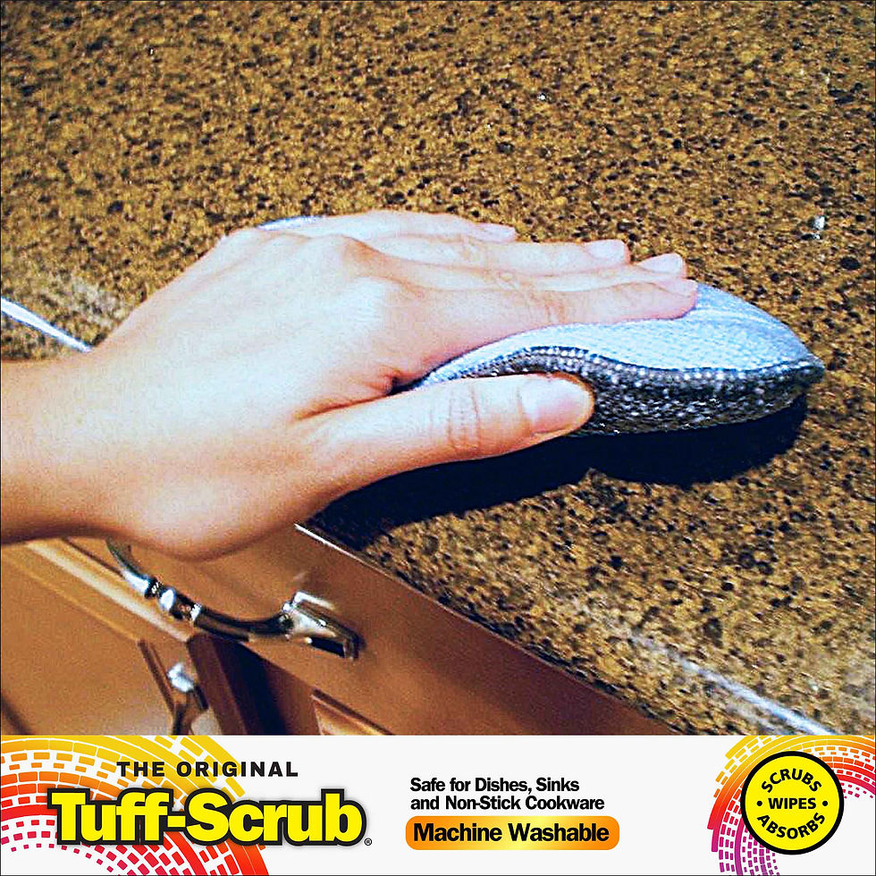 Thumbnail: TUFF-SCRUB ORIGINAL PROFESSIONAL MICROFIBER SCRUB-N-WIPE PADS, 6-PACK LARGE SIZE