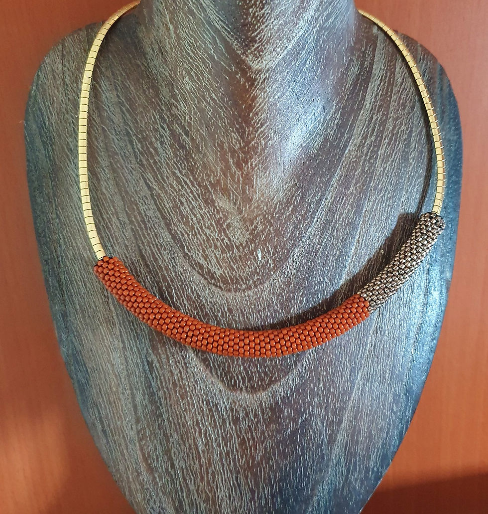 Thumbnail: Livie Necklace - Cinnamon & Bronze