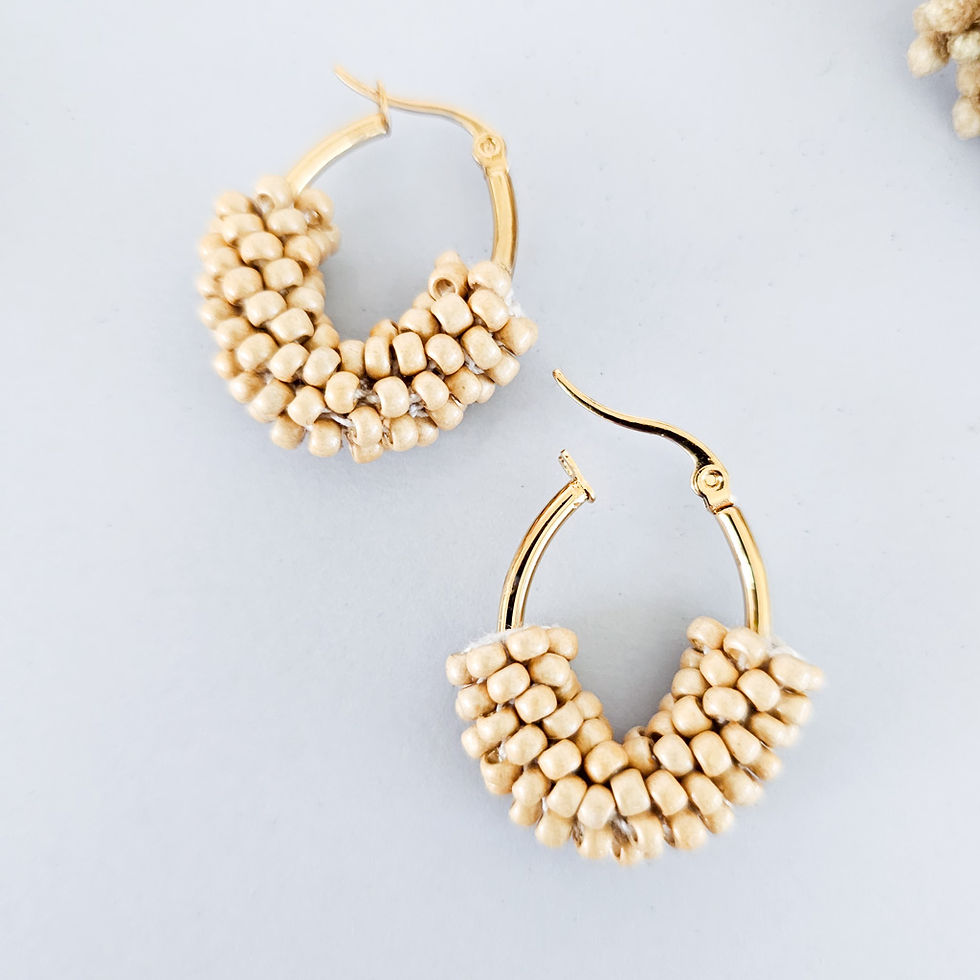 Thumbnail: Celia Earring - Frosted Taupe