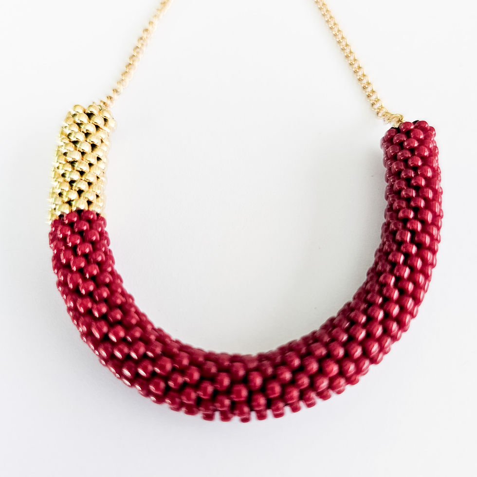 Thumbnail: Rome Chain Necklace - Gold & Ruby Red