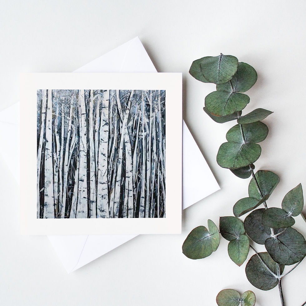 Thumbnail: silver birch card