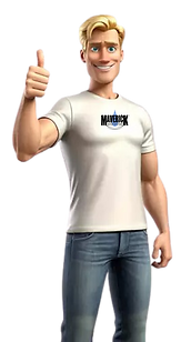 Maverick Water Systems - Blonde_Cartoon_Character3 - With Logo on T-shirt2