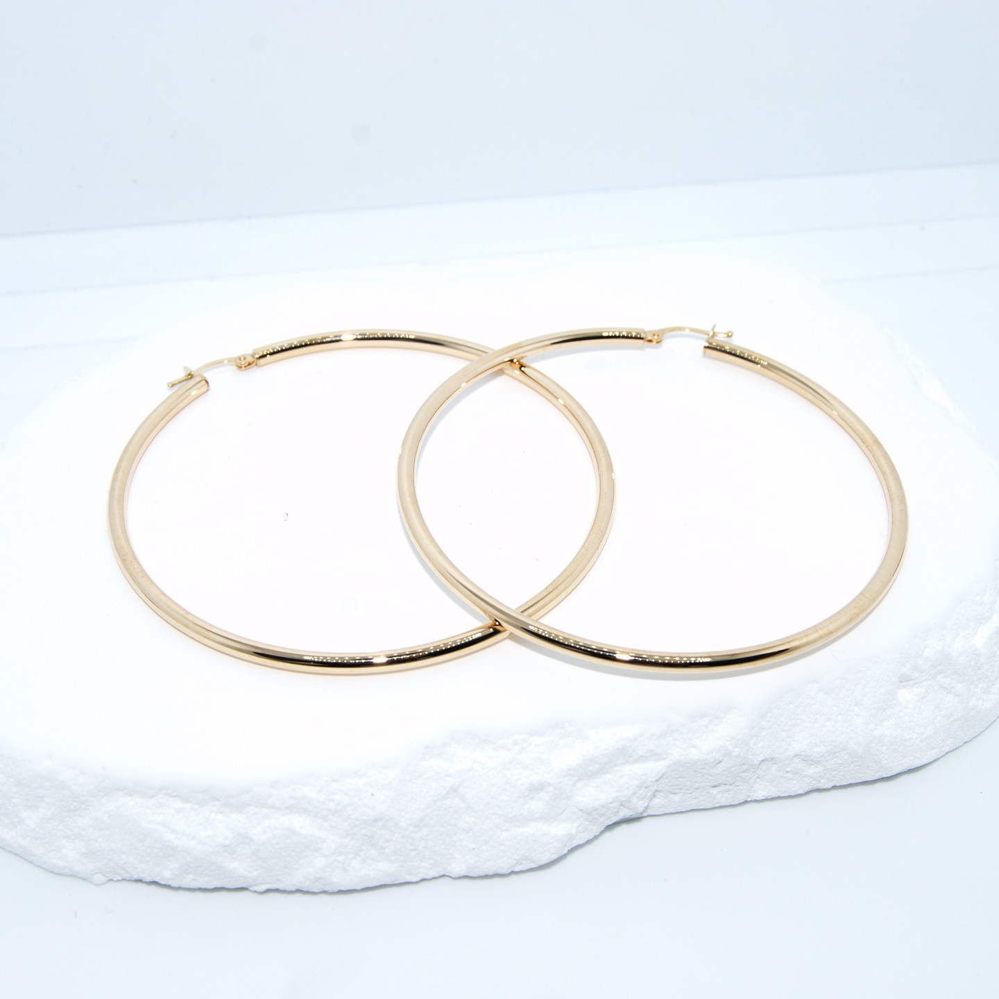 60mm Essential Yellow Gold Hoops