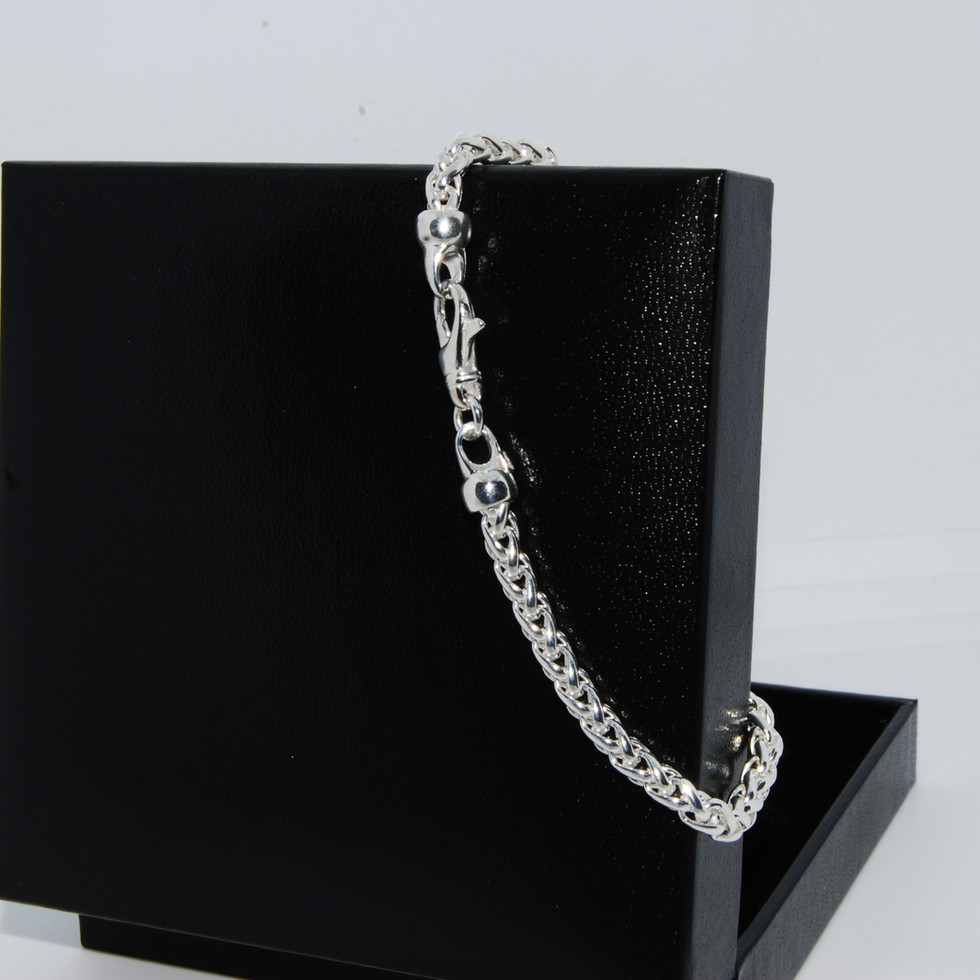Wheat Chain Sterling Silver Bracelet