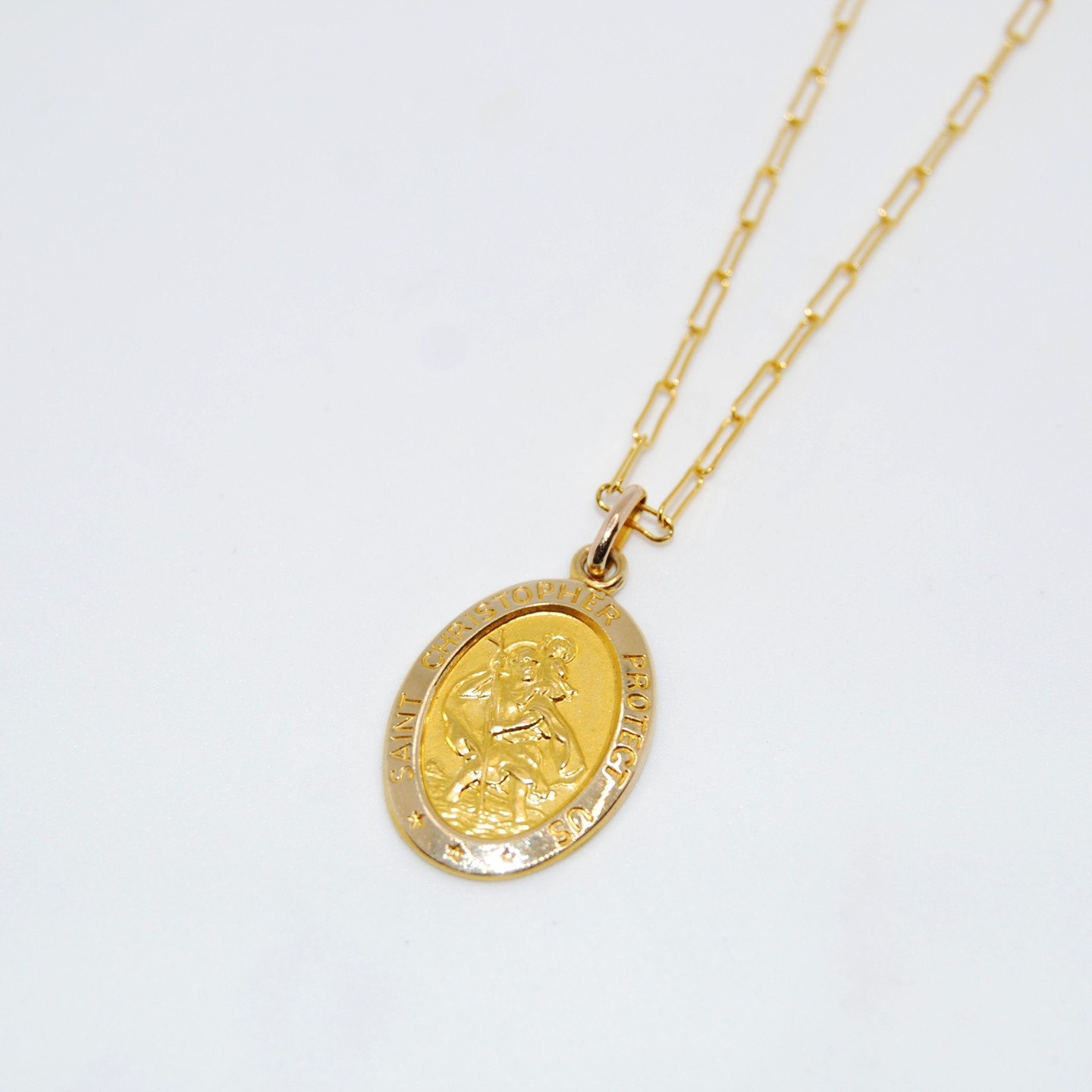 Saint Christopher Yellow Gold Pendant