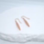 Elongated Puff Rose Gold Earrings