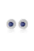Milestone Sapphire Halo Earrings