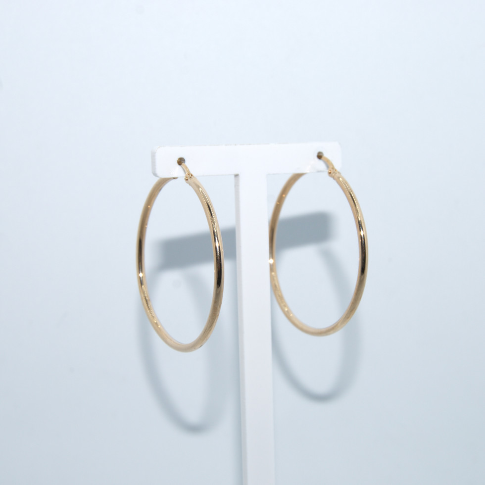 35mm Essential Yellow Gold Hoops
