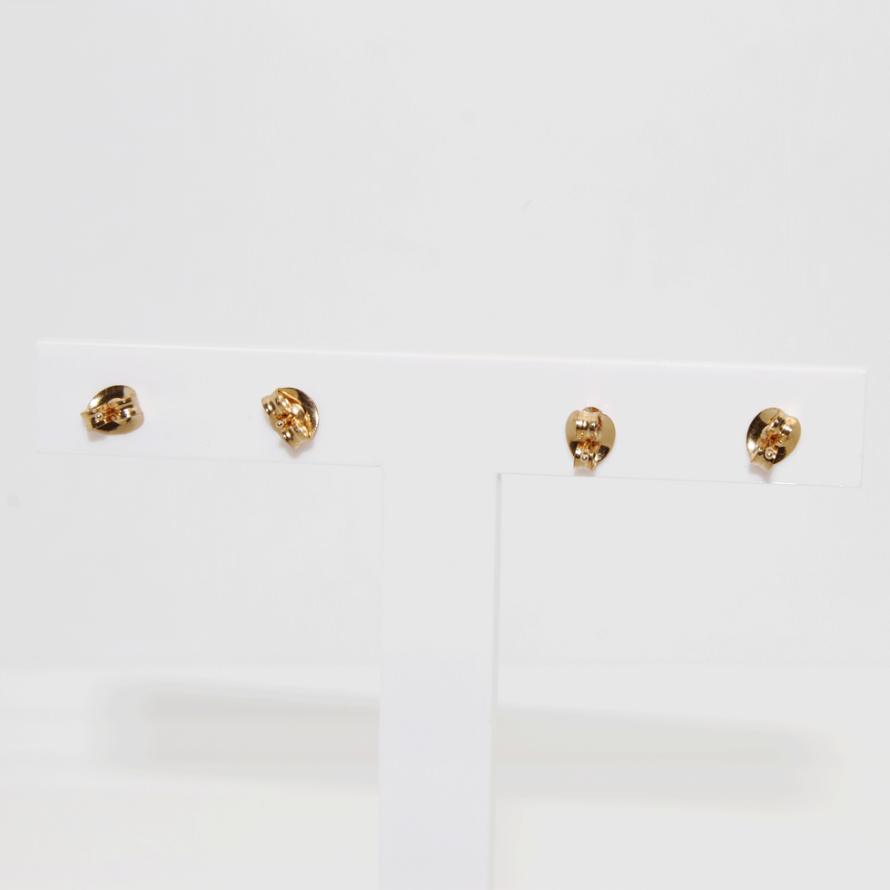 7mm Yellow Gold Studs