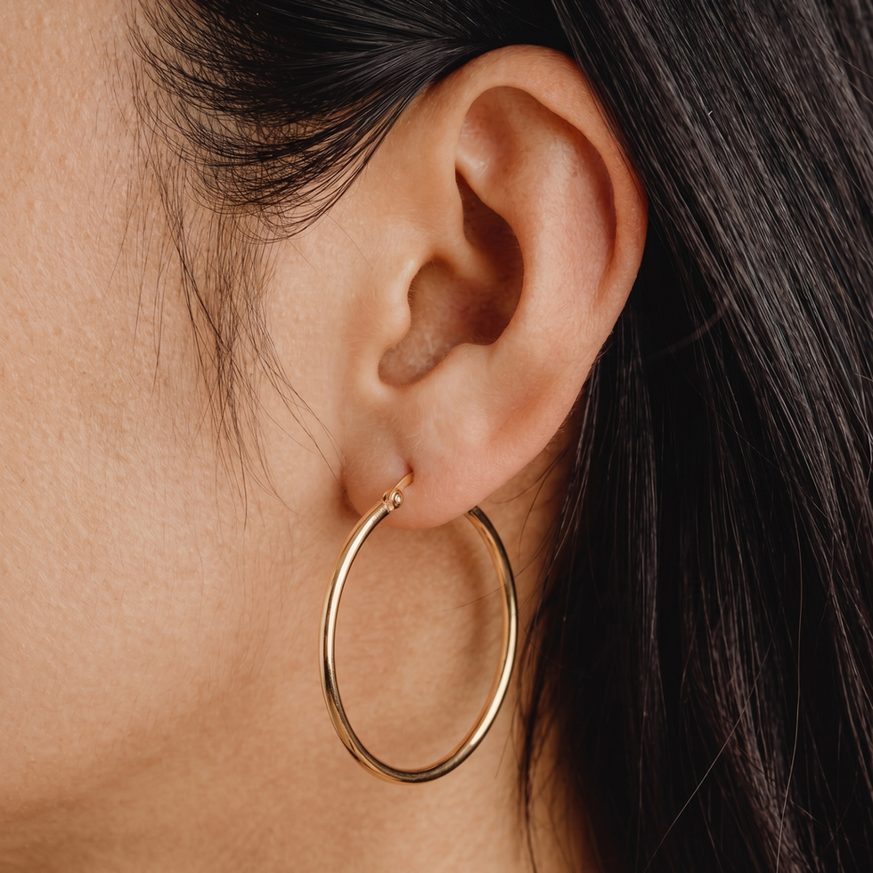 35mm Essential Yellow Gold Hoops