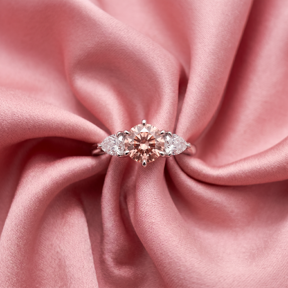 Fancy Intense Pink Platinum Engagement Ring