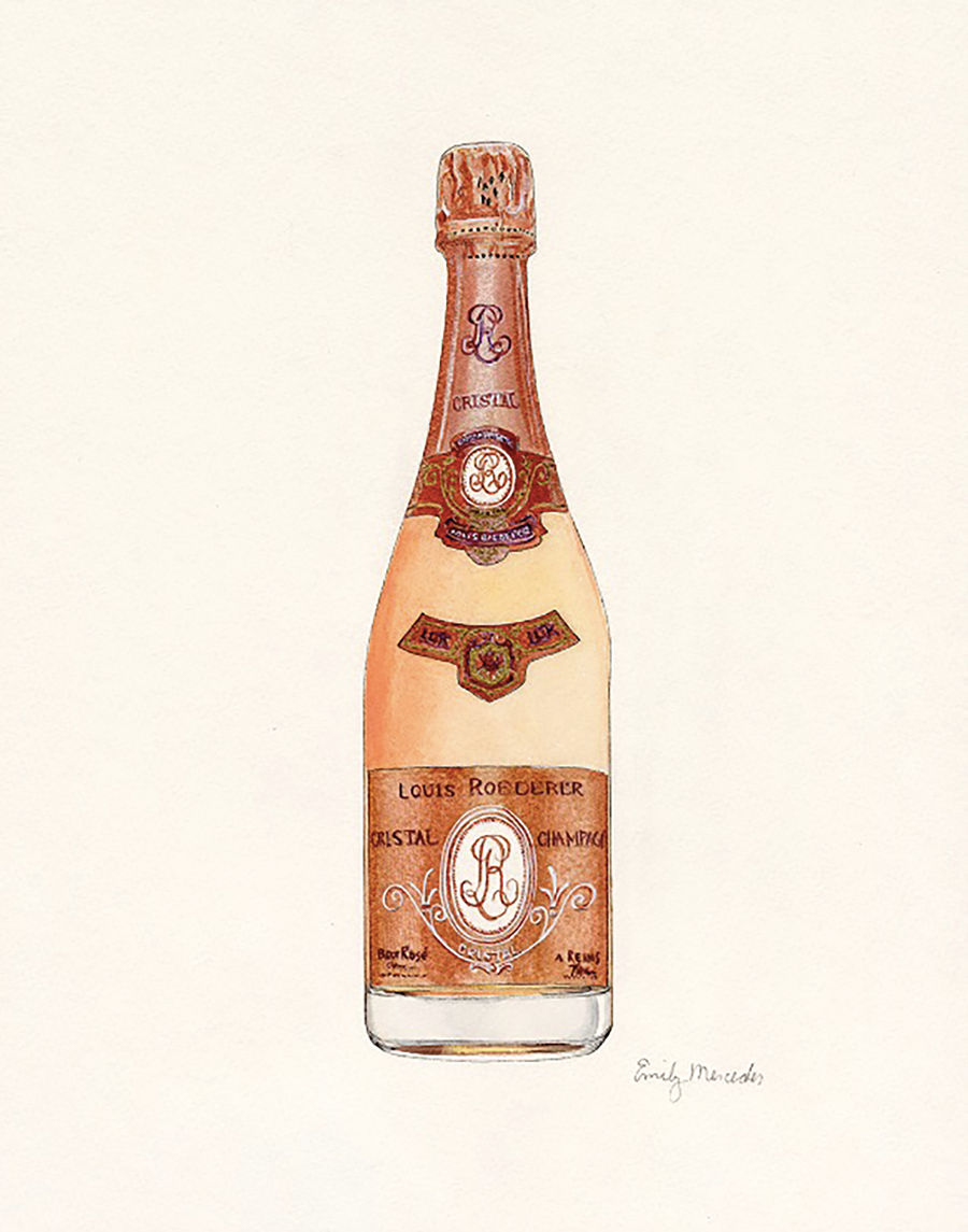 Thumbnail: Custom Alcohol Bottle Watercolor Painting